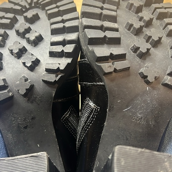 Jeffrey Campbell Legion Black Leather Lace Up Chunky Ankle Boots Size 8.5M - Picture 9 of 10